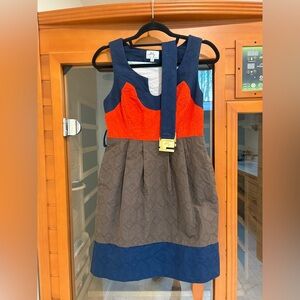 Milly Navy and Orange Dress